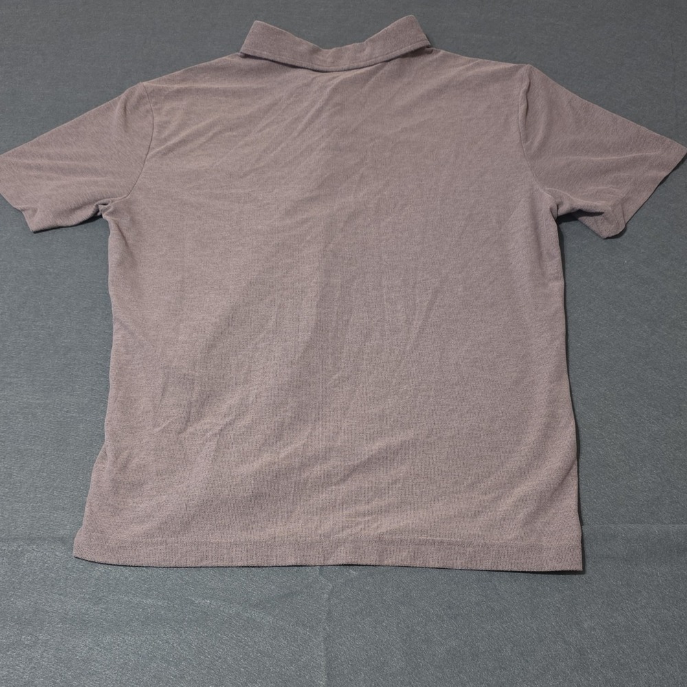 Vuori Brown Polo Shirt M Men Short Sleeve Button Collared Knit Solid - Picture 7 of 16